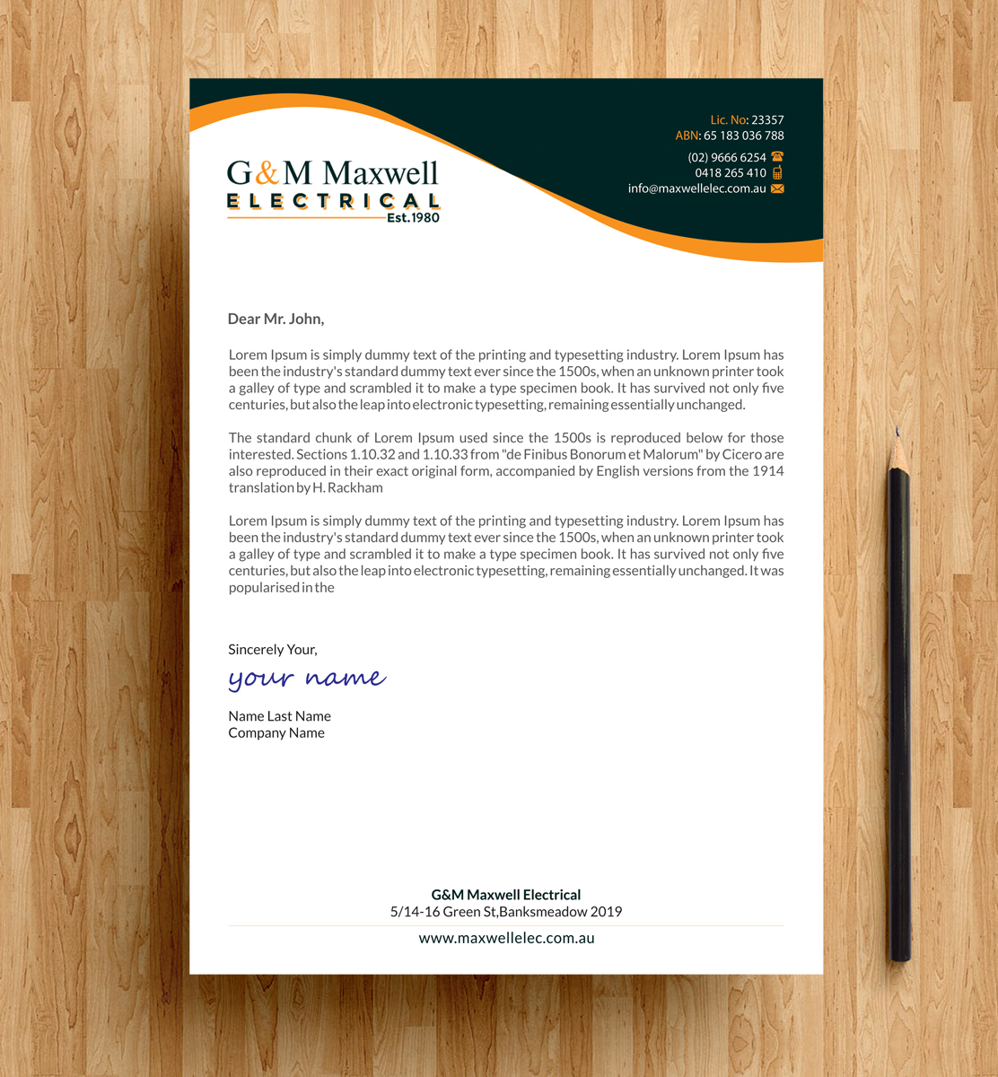 Letterhead Design by alpesh9520 for this project | Design #11940651