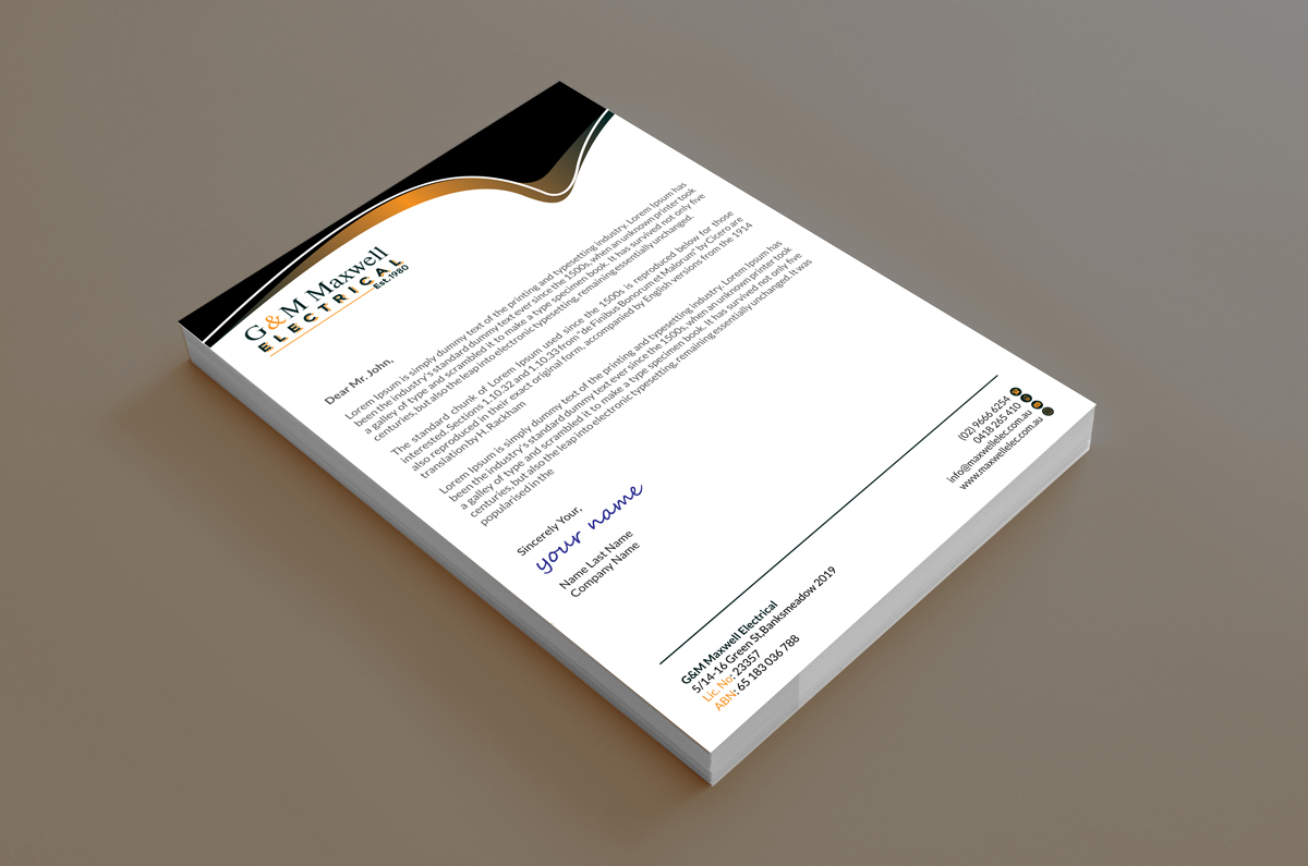 Letterhead Design by alpesh9520 for this project | Design #11940685