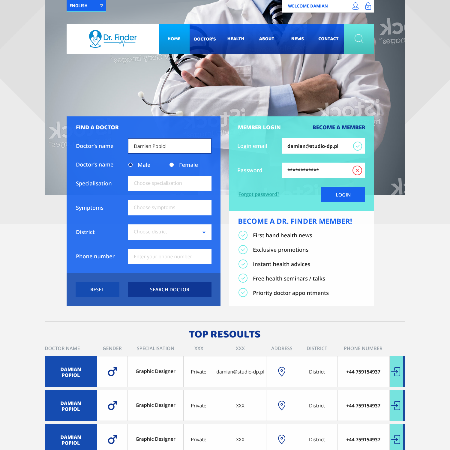 Web Design by Damian Popiol for this project | Design #11955850