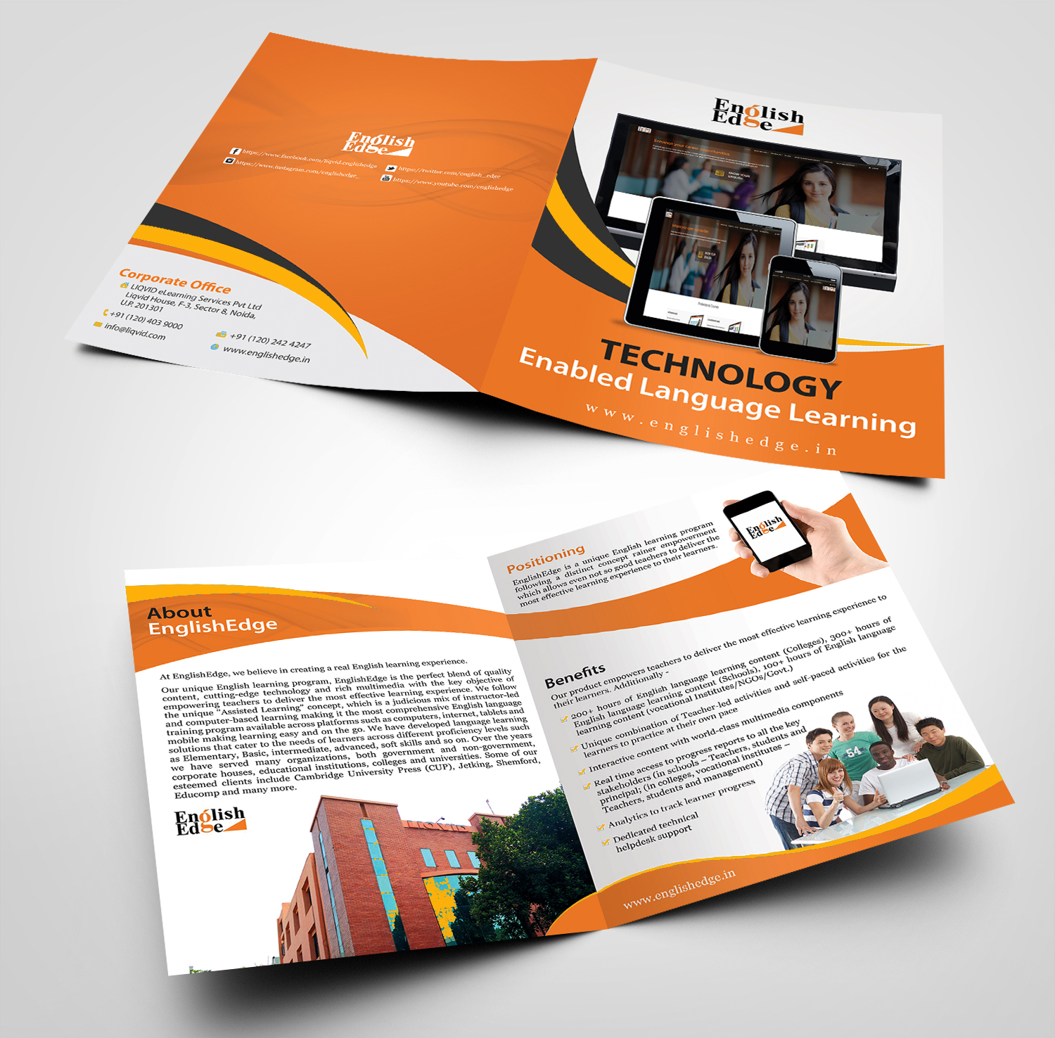Brochure Design by aspiremedia for Liqvid English Edge Pvt. Ltd   | Design #11916374
