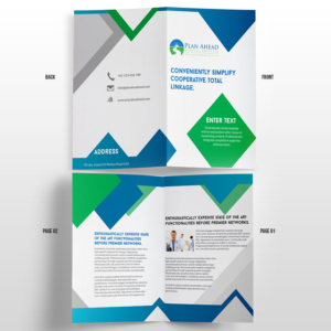 Design de Brochure par uniquetribe pour Plan Ahead Medical Services | Design #11984248