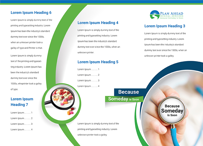 Broschüren-Design von Coneagles für Plan Ahead Medical Services | Design #12039898