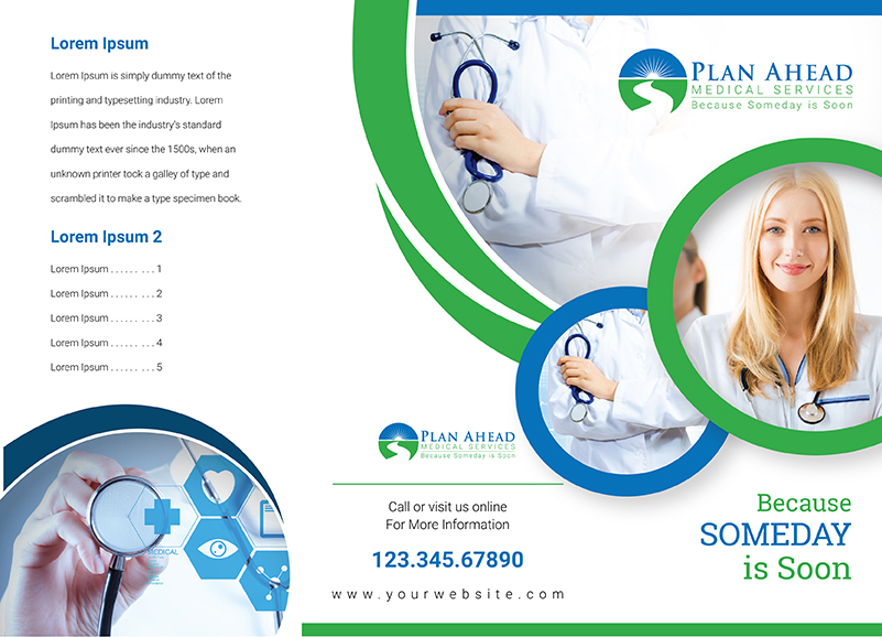 Broschüren-Design von Coneagles für Plan Ahead Medical Services | Design #12039899