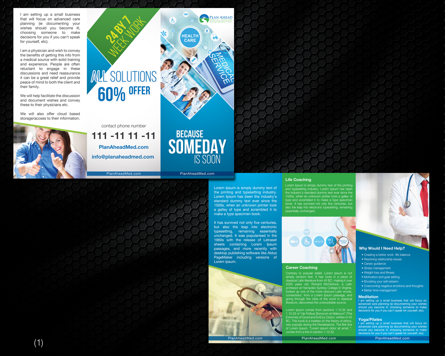 serious professional medical brochure design for plan ahead informational brochure design