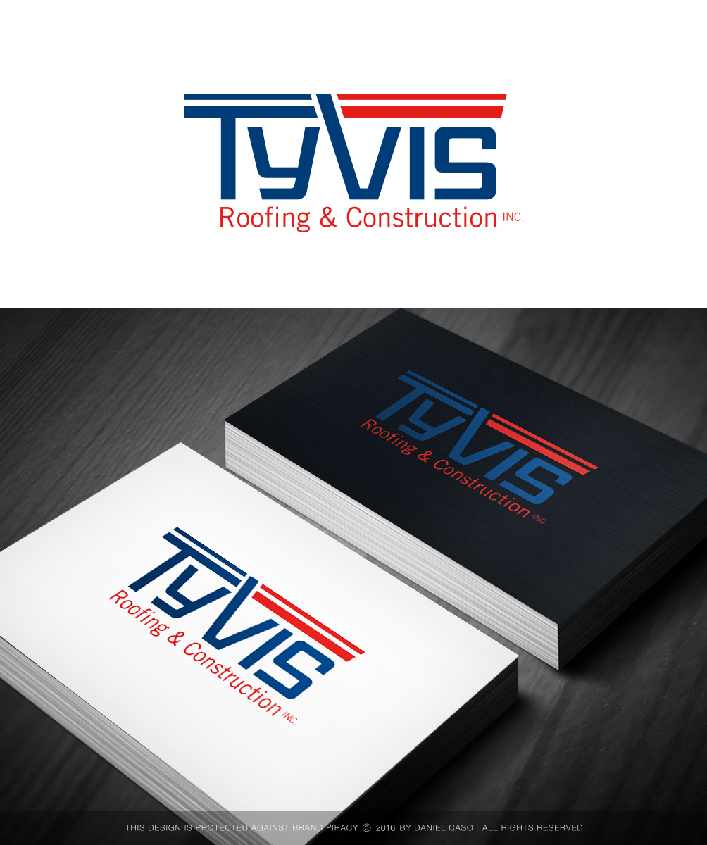 Logo Design by Daniel Caso Design for Tyvis Roofing & Construction, Inc. | Design #11966692