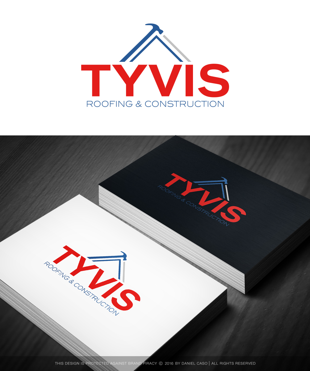 Diseño de Logo por Daniel Caso Design para Tyvis Roofing & Construction, Inc. | Diseño #11982230