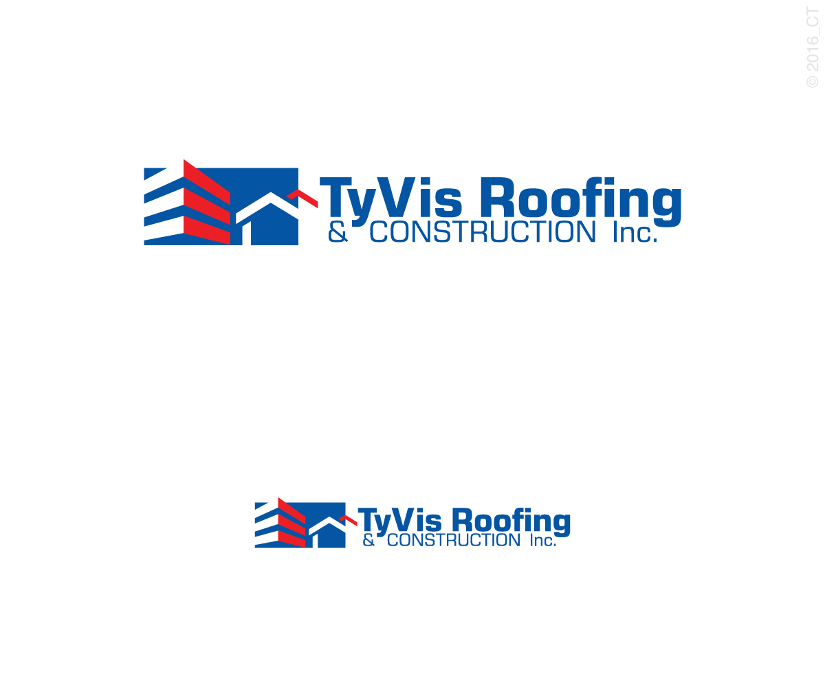 Logo Design by conrad design for Tyvis Roofing & Construction, Inc. | Design #12032202