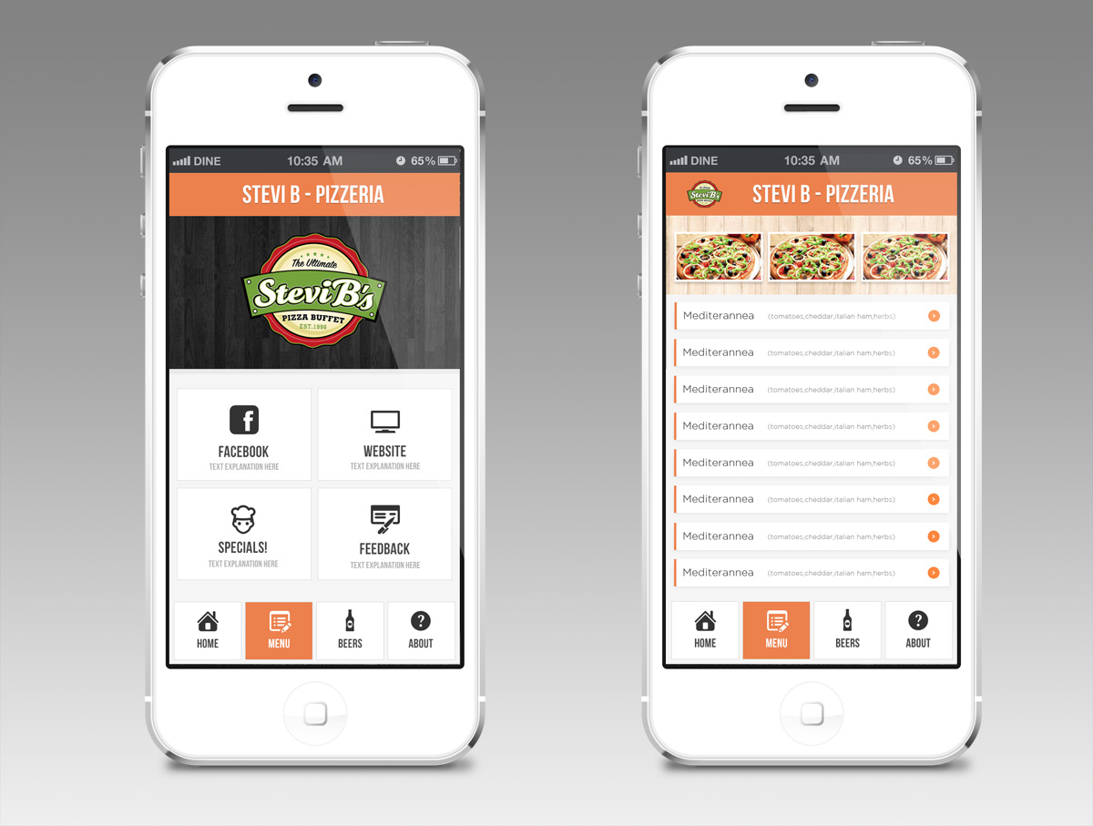 Elegant Playful Restaurant App Design for a Company by 