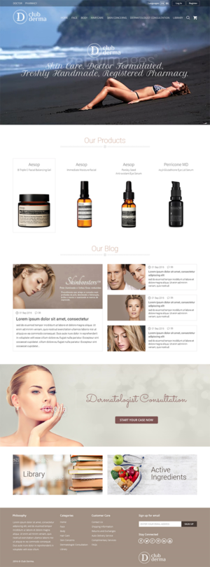 Web Design by RupalTechno for Club Derma | Design: #11977906