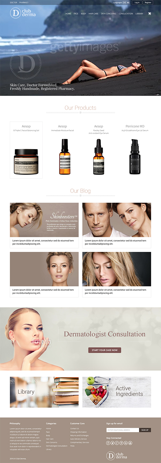Web Design by RupalTechno for Club Derma | Design #11998015