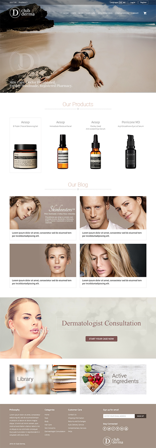Web Design by RupalTechno for Club Derma | Design #11998018