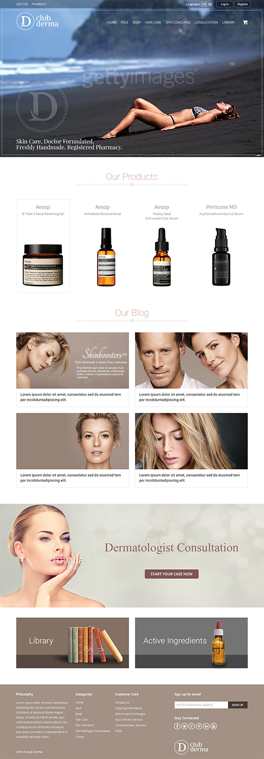 Web Design by RupalTechno for Club Derma | Design #12002151