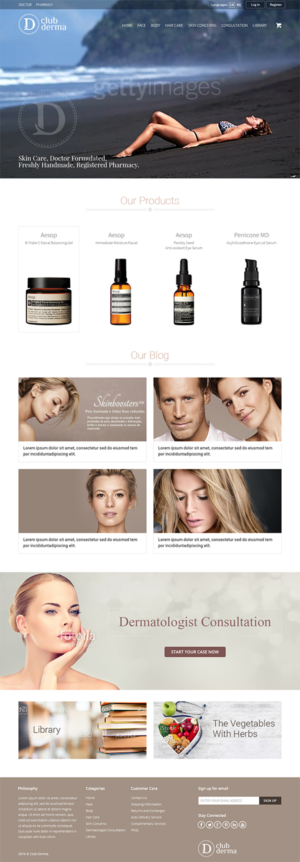 Web Design by RupalTechno for Club Derma | Design: #12010618
