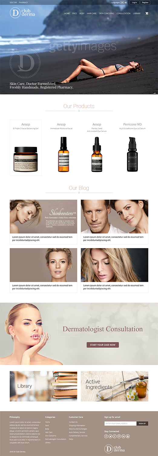 Web Design by RupalTechno for Club Derma | Design: #12014071