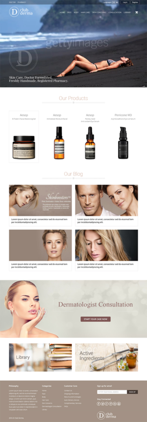 Web Design by RupalTechno for Club Derma | Design: #12014071