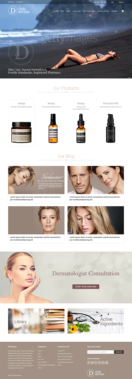 Web Design by RupalTechno for Club Derma | Design #12014076