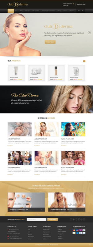Web Design by pb for Club Derma | Design: #11931113