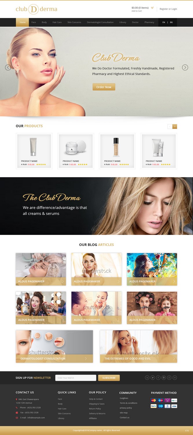 Diseño Web por pb para Club Derma | Diseño #11931114