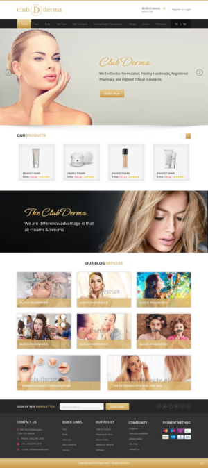Web Design by pb for Club Derma | Design: #11931114