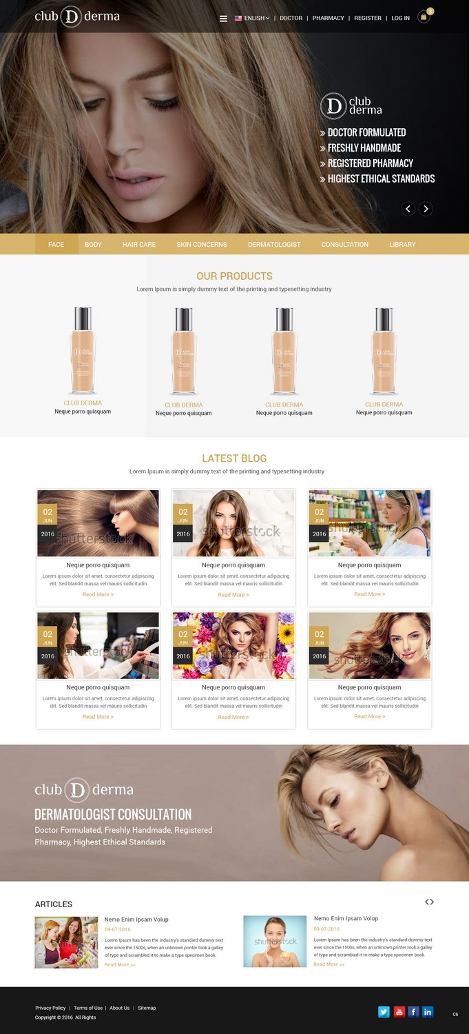 Diseño Web por pb para Club Derma | Diseño #11931116