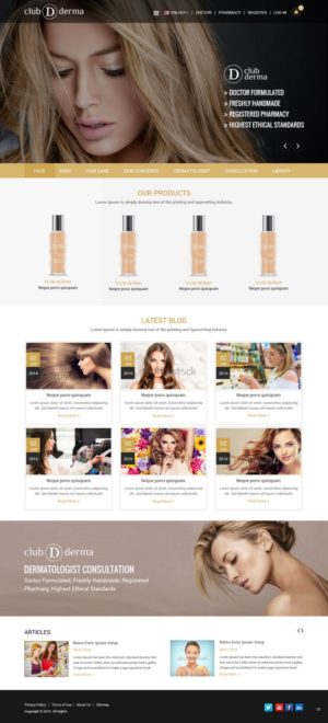 Web Design by pb for Club Derma | Design: #11931116