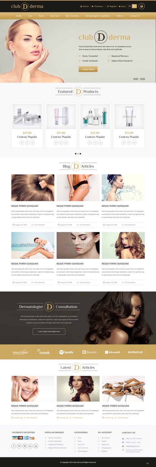 Diseño Web por pb para Club Derma | Diseño #11931117