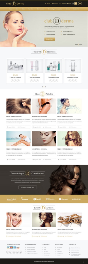 Web Design by pb for Club Derma | Design: #11931117