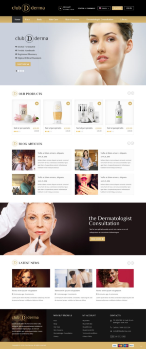 Web Design by pb for Club Derma | Design: #11931121