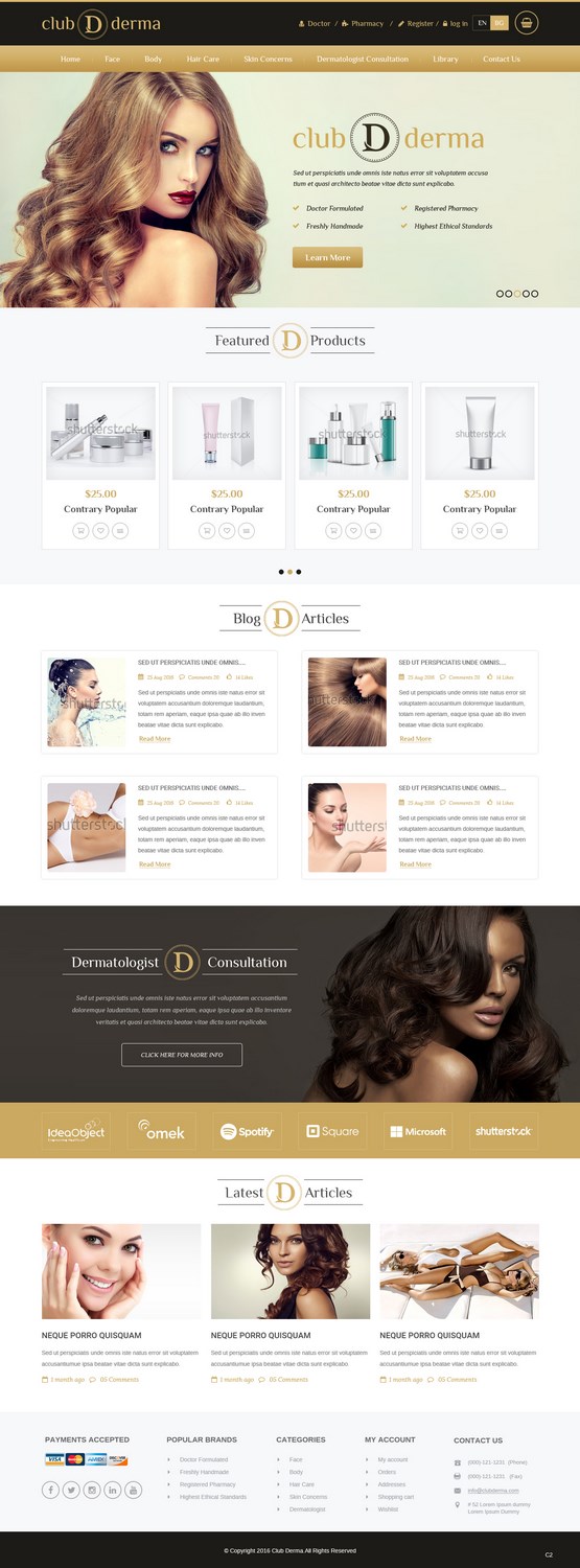 Diseño Web por pb para Club Derma | Diseño #11931122