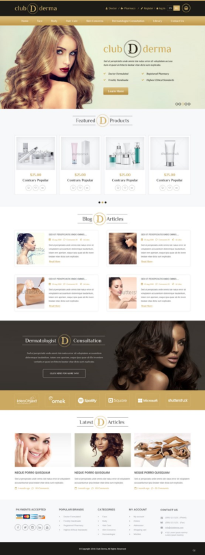 Web Design by pb for Club Derma | Design: #11931122
