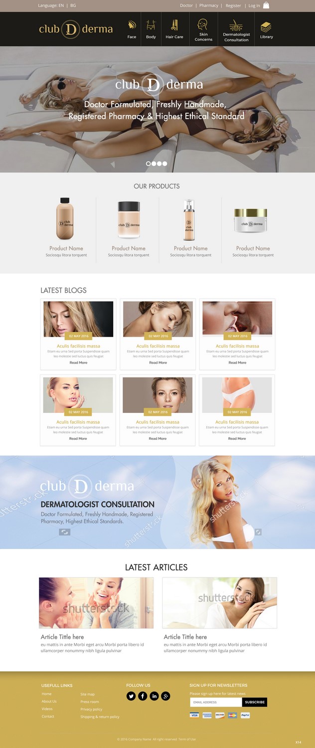 Diseño Web por pb para Club Derma | Diseño #11932580