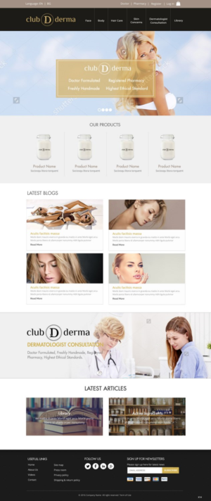 Web Design by pb for Club Derma | Design: #11981312