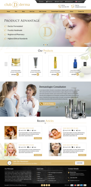Web Design by Sbss for Club Derma | Design: #11931506