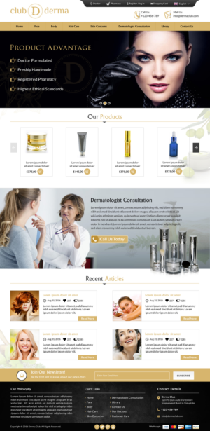 Web Design by Sbss for Club Derma | Design: #11931507