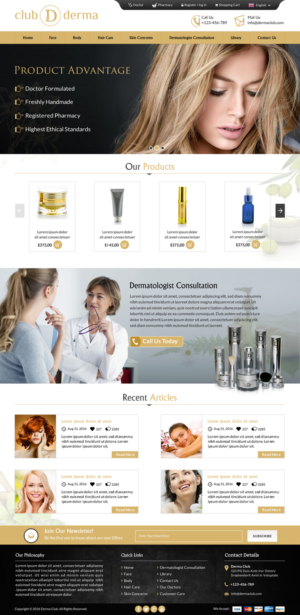Web Design by Sbss for Club Derma | Design: #11931509