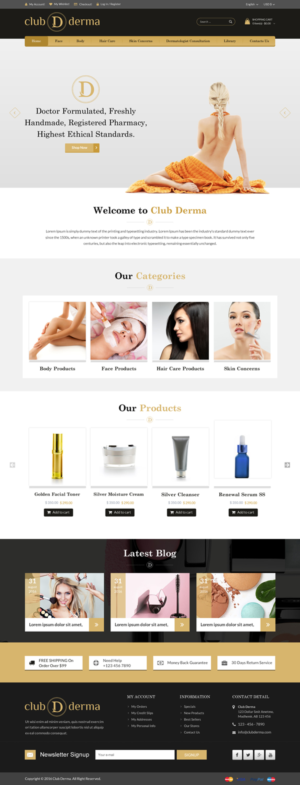Web Design by Sbss for Club Derma | Design: #11932340