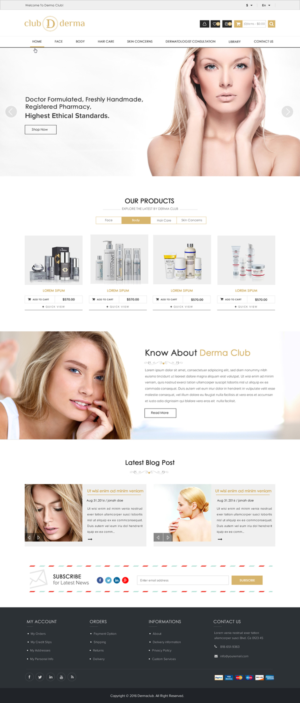 Web Design by Sbss for Club Derma | Design: #11932366