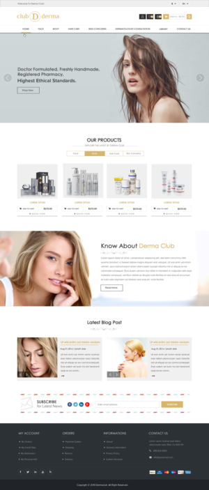 Web Design by Sbss for Club Derma | Design: #11932367