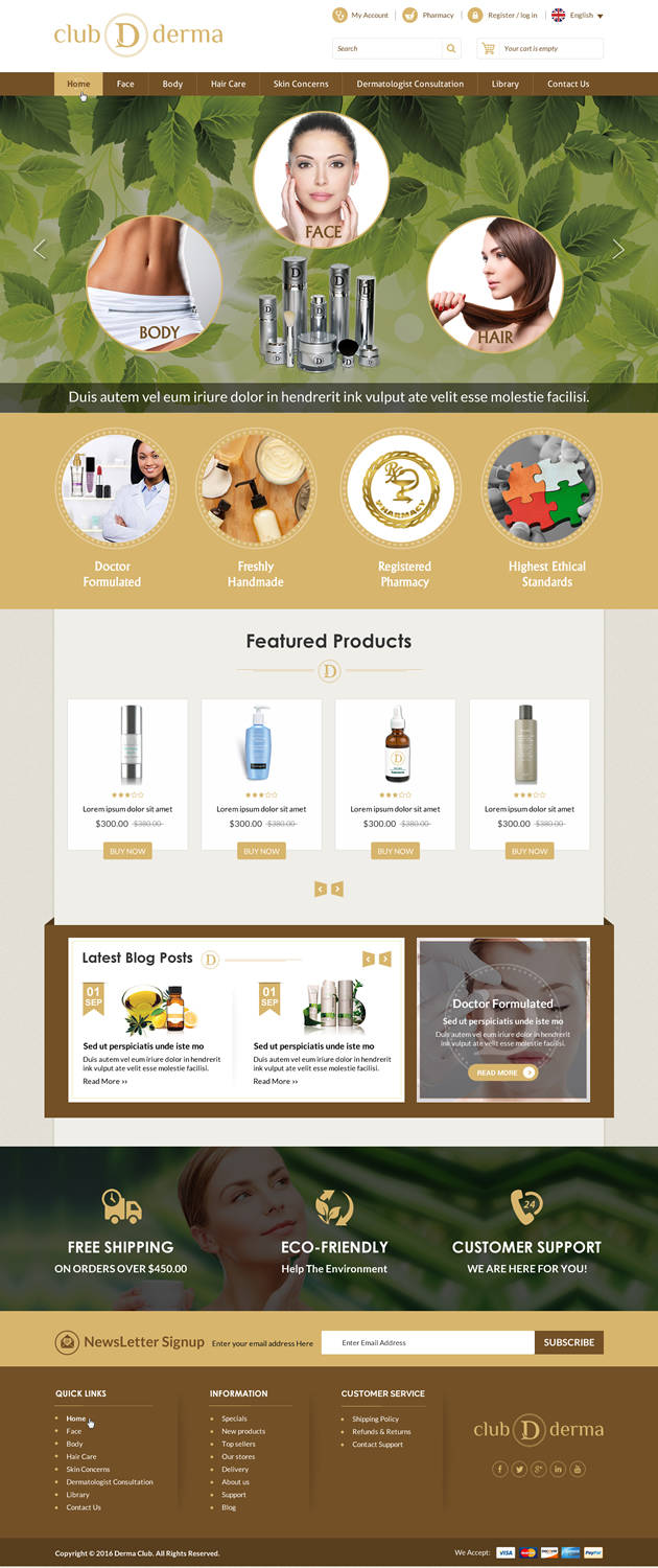 Web Design by Sbss for Club Derma | Design #11940479