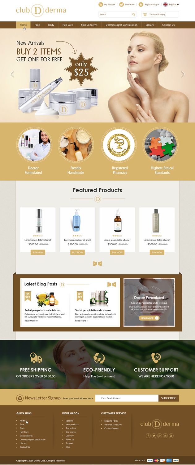 Web Design by Sbss for Club Derma | Design #11940482