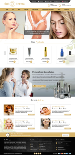 Web Design by Sbss for Club Derma | Design: #11940486