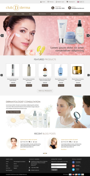 Web Design by Sbss for Club Derma | Design: #11940488