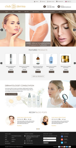Web Design by Sbss for Club Derma | Design: #11940491