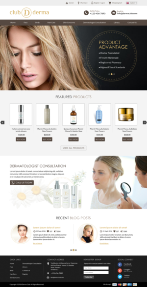 Web Design by Sbss for Club Derma | Design: #11940492