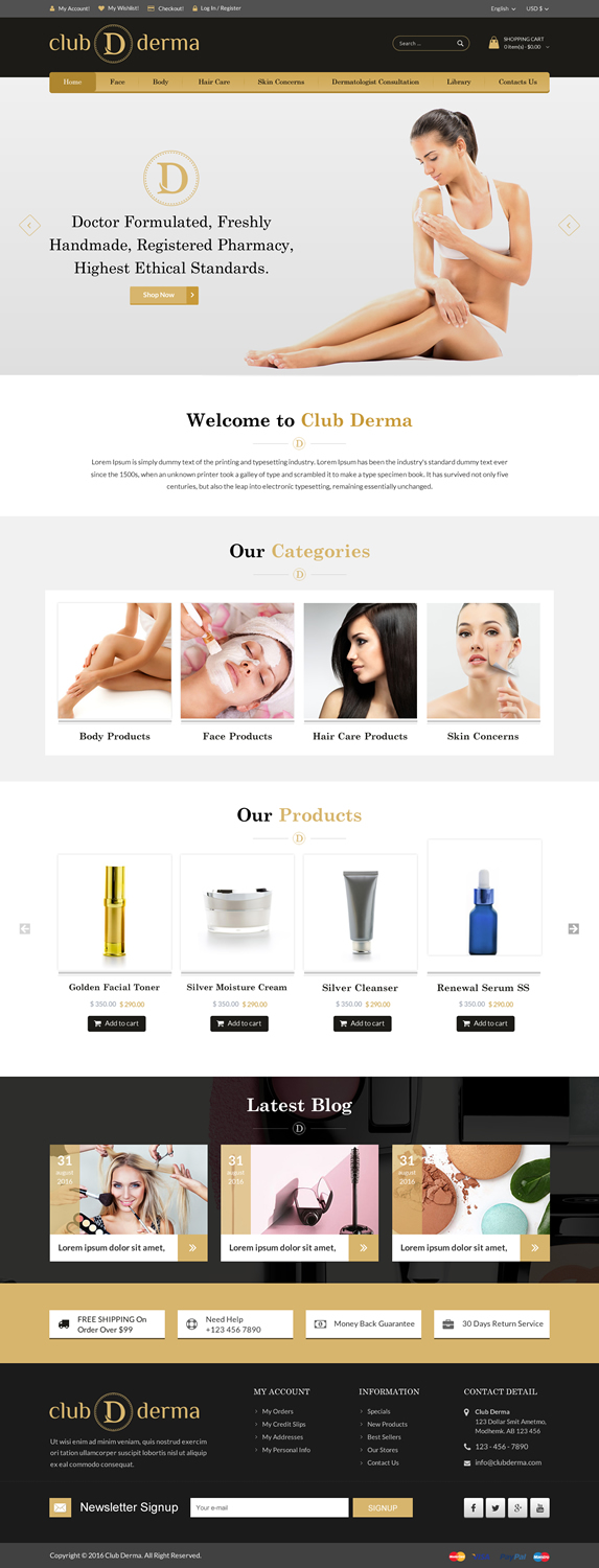 Web Design by Sbss for Club Derma | Design #11944521