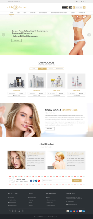 Web Design by Sbss for Club Derma | Design: #11944528