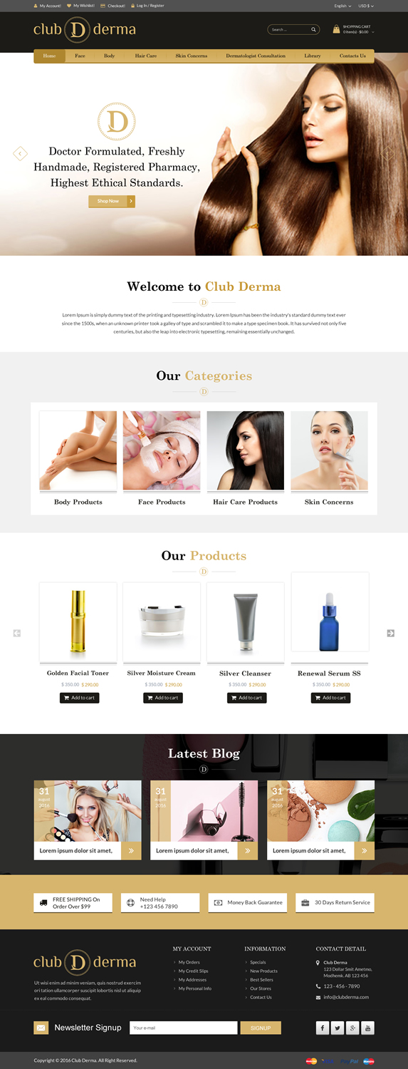 Web Design by Sbss for Club Derma | Design #11944529