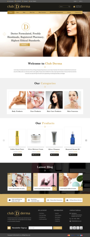 Web Design by Sbss for Club Derma | Design: #11944529