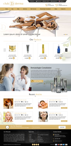 Web Design by Sbss for Club Derma | Design: #11944530