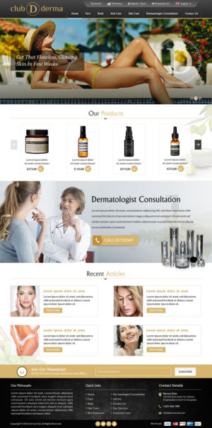 Web Design by Sbss for Club Derma | Design: #11951343